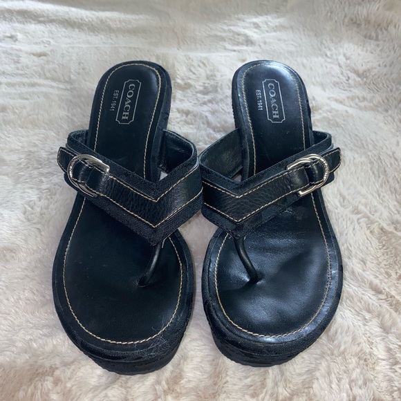 Black Coach wedges - Picture 3 of 7